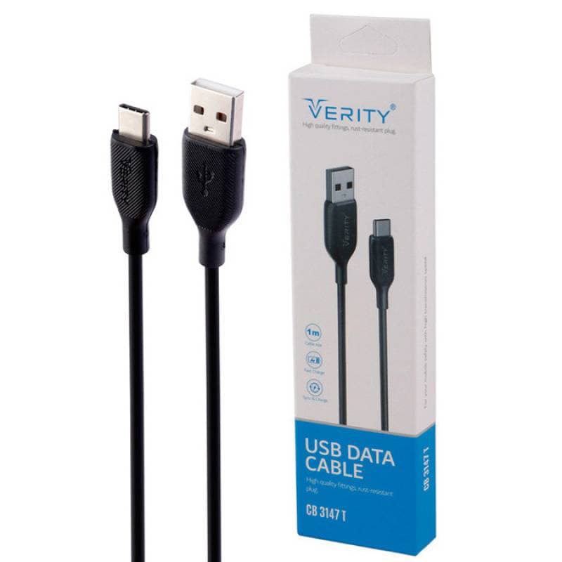 کابل تبدیل USB به Type-C وریتی مدل CB 3147T طول 1 متر - تصویر 1