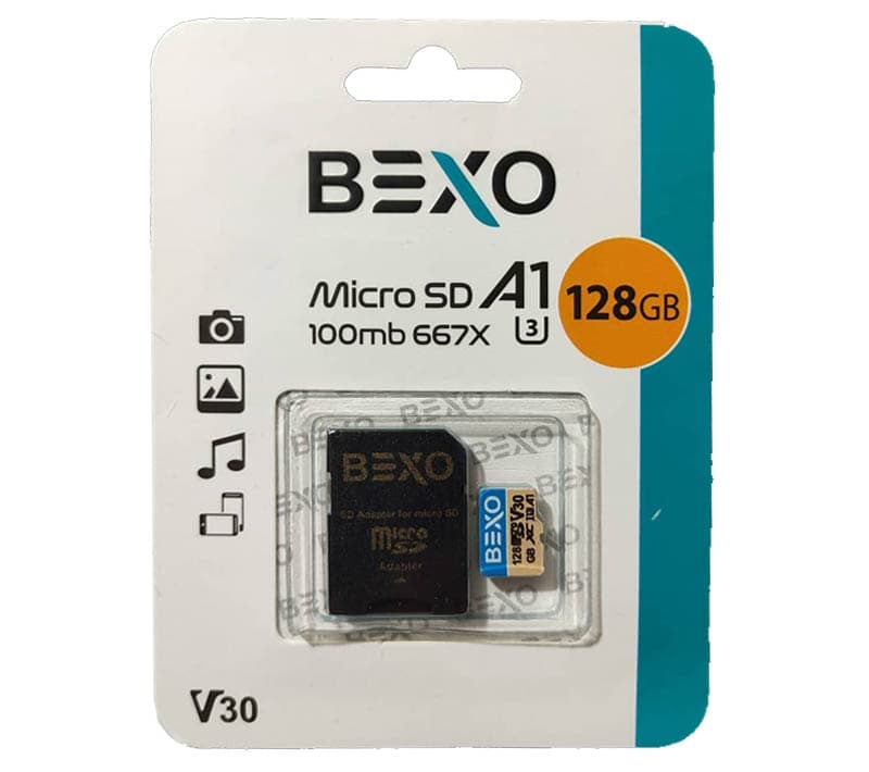 کارت حافظه MicroSDHC بکسو UHS-I U3 A1 سرعت 100MBps ظرفیت 128 گیگابایت - یزد موبایل