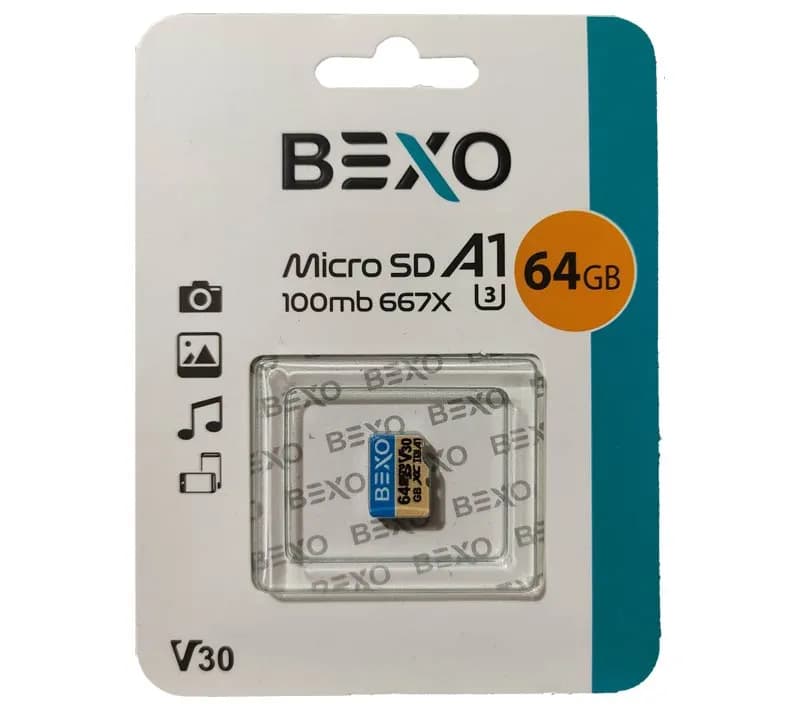 کارت حافظه MicroSDHC بکسو UHS-I U3 A1 سرعت 100MBps ظرفیت 64 گیگابایت - یزد موبایل