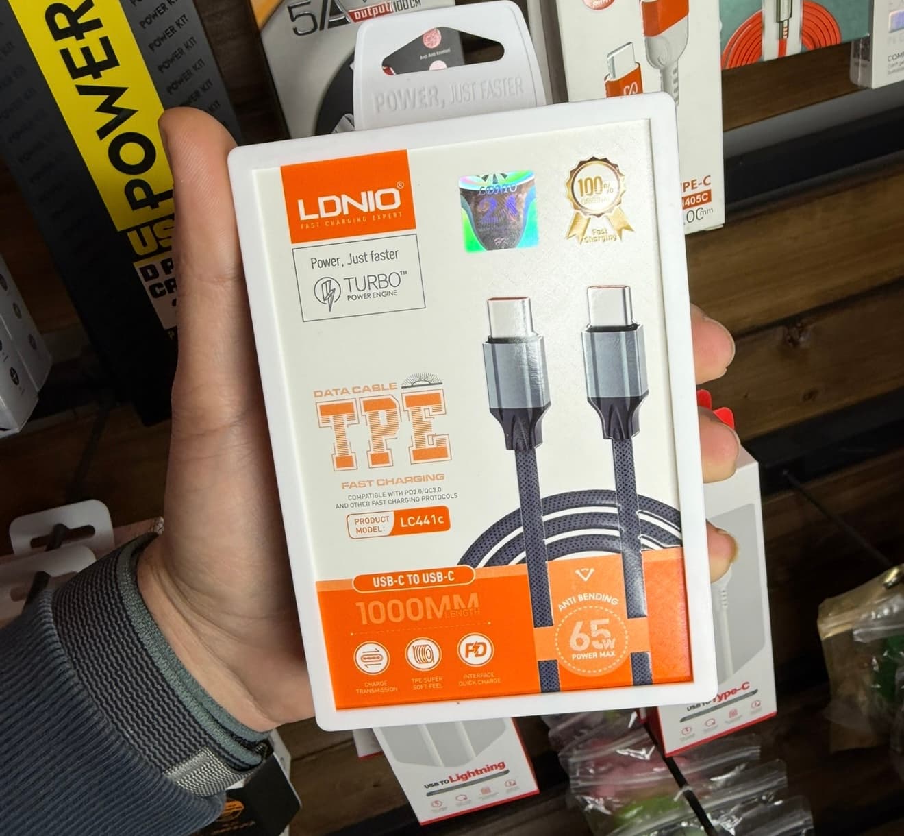 کابل شارژ دو سر تایپ سی الدینیو LDNIO مدل LC-441C - تصویر 1