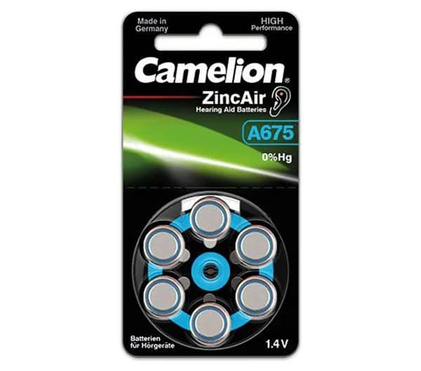 باتری سمعک کملیون ZincAir مدل A10 بسته 6 عددی - یزد موبایل