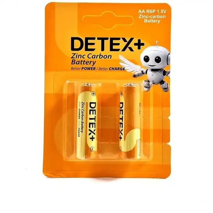 باتری قلمی دیتکس پلاس مدل R6P بسته 2 عددی - تصویر 1